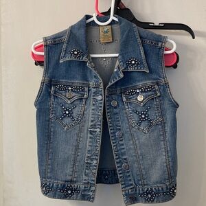 Studded Denim Vest